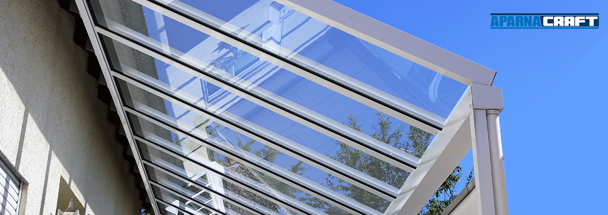 How glass canopies improve aesthetics of a building?